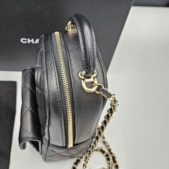 Brand new 24C authentic Chanel mini backpack in caviar leather - Picture 16 of 17
